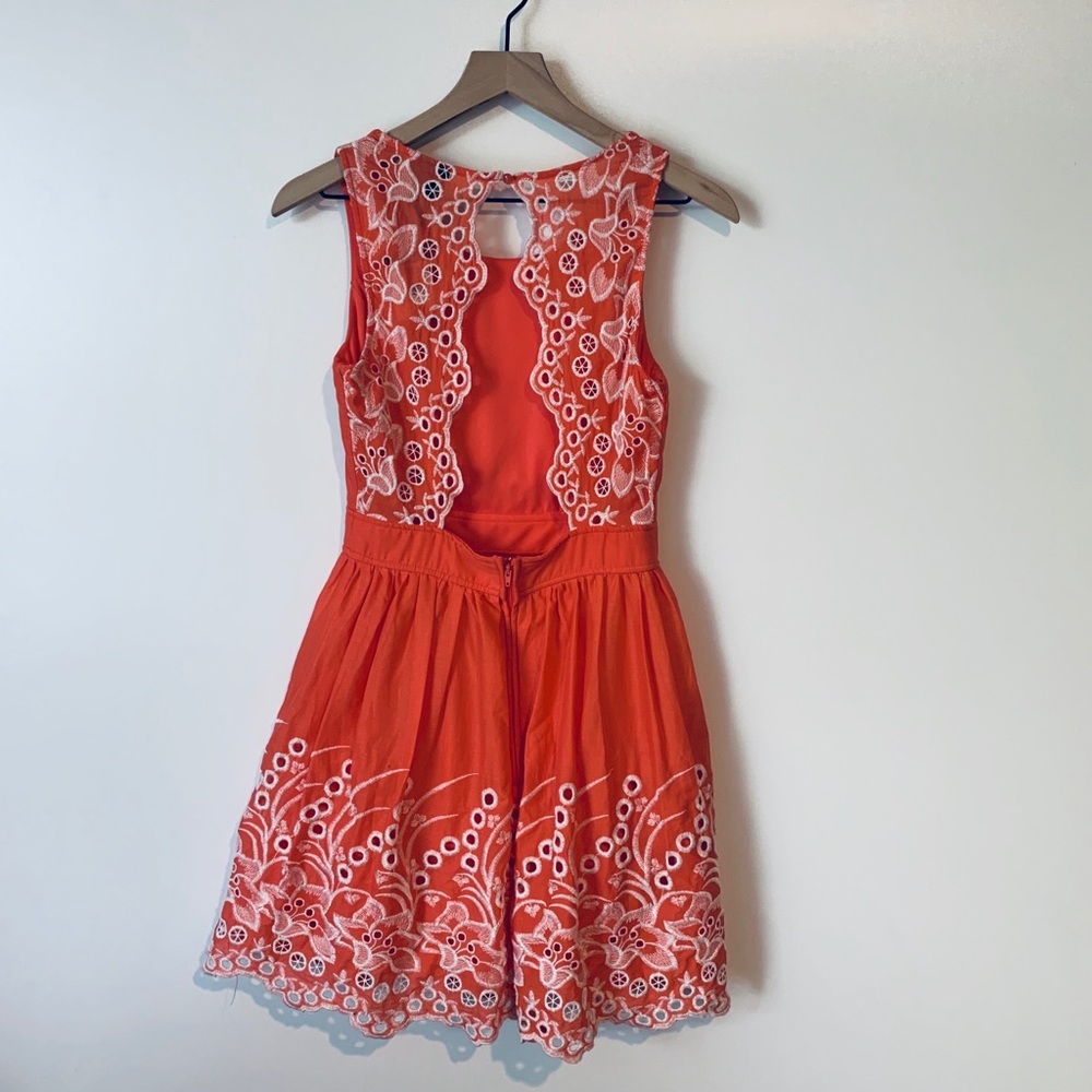 NWT Coral Open Back Eyelet Dress M Rue21